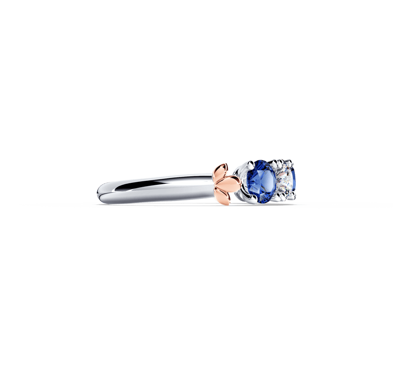Protea Blue Sapphire and Diamond Eternity Ring