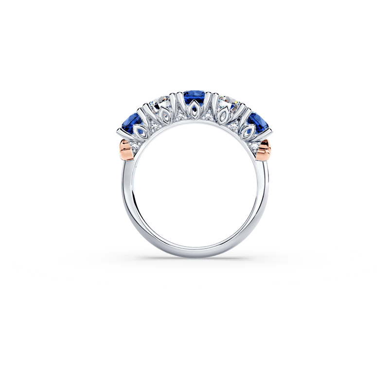 Protea Blue Sapphire and Diamond Eternity Ring