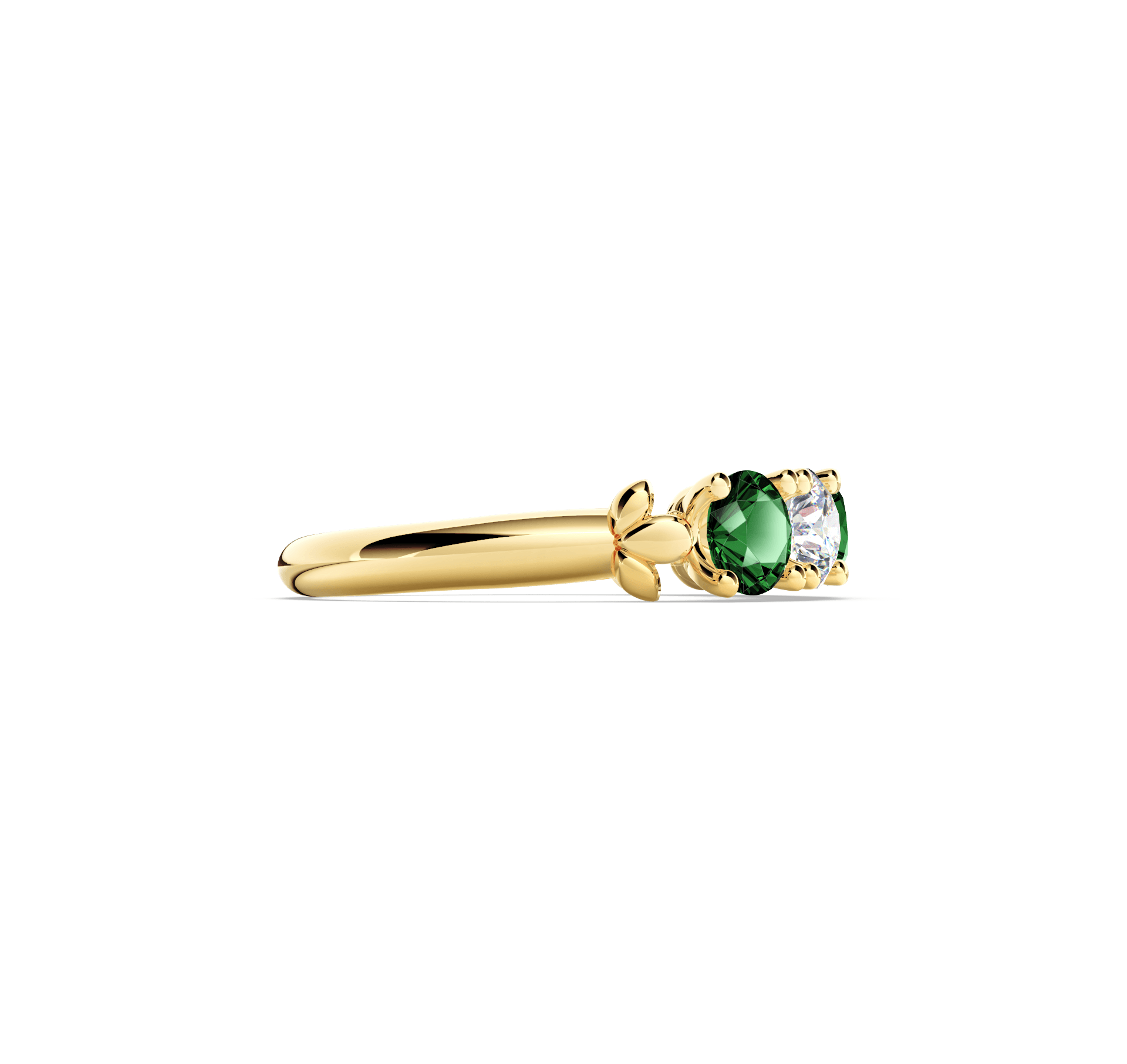 Protea Emerald and Diamond Eternity Ring