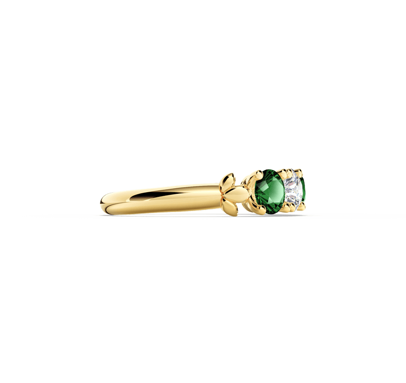Protea Emerald and Diamond Eternity Ring