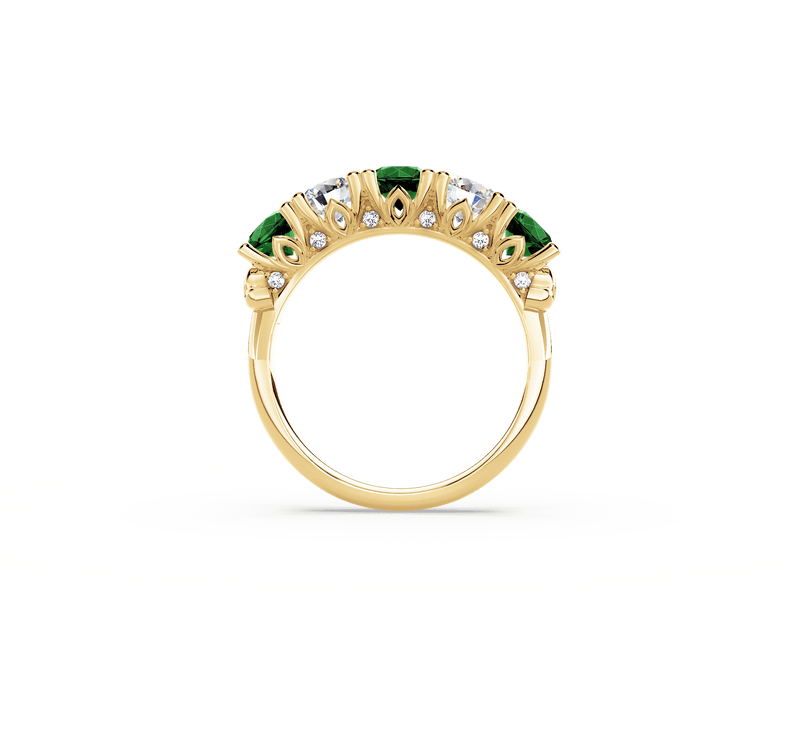Protea Emerald and Diamond Eternity Ring