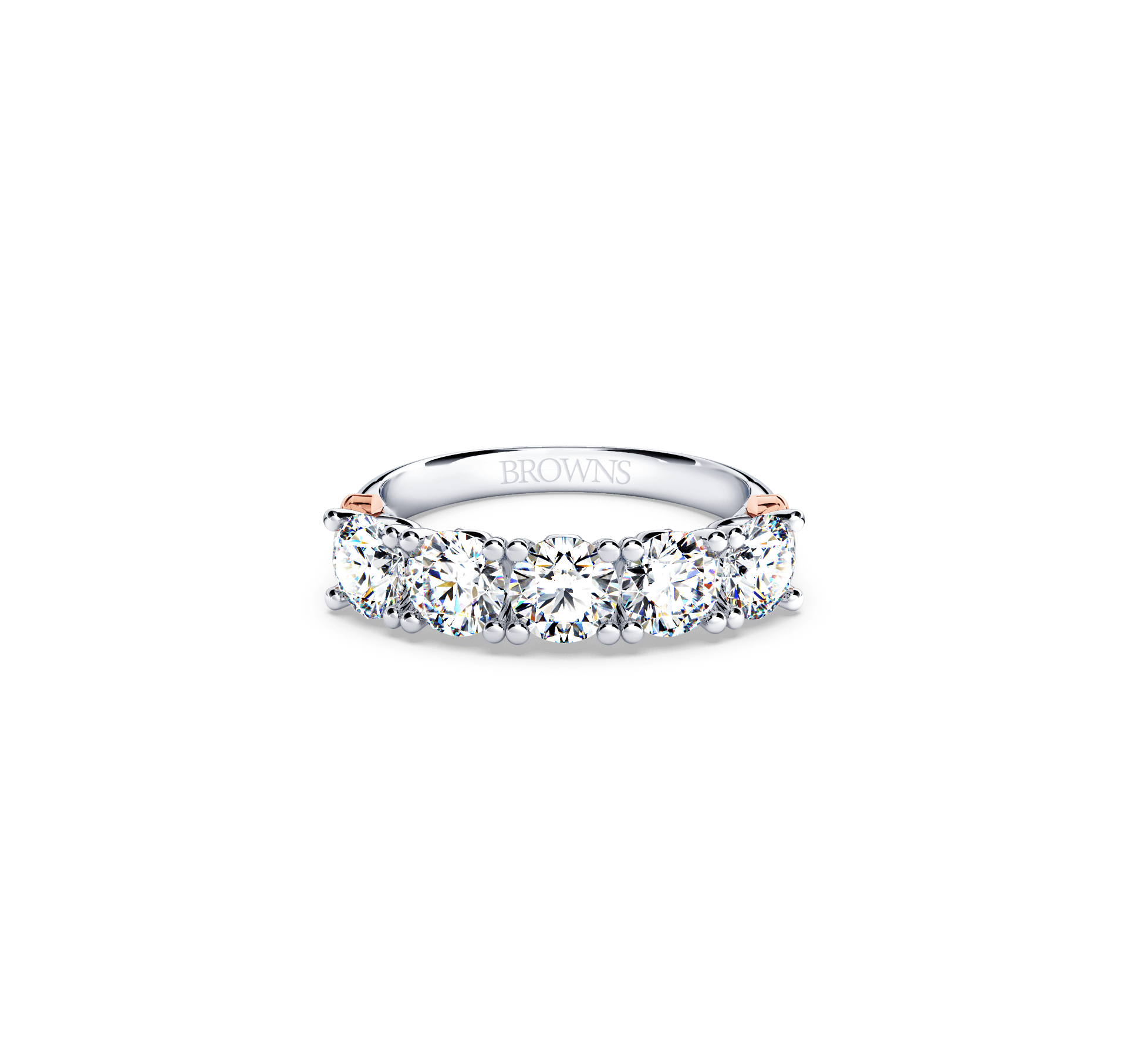 Protea 5-Stone Diamond Whispering Angel Eternity Ring