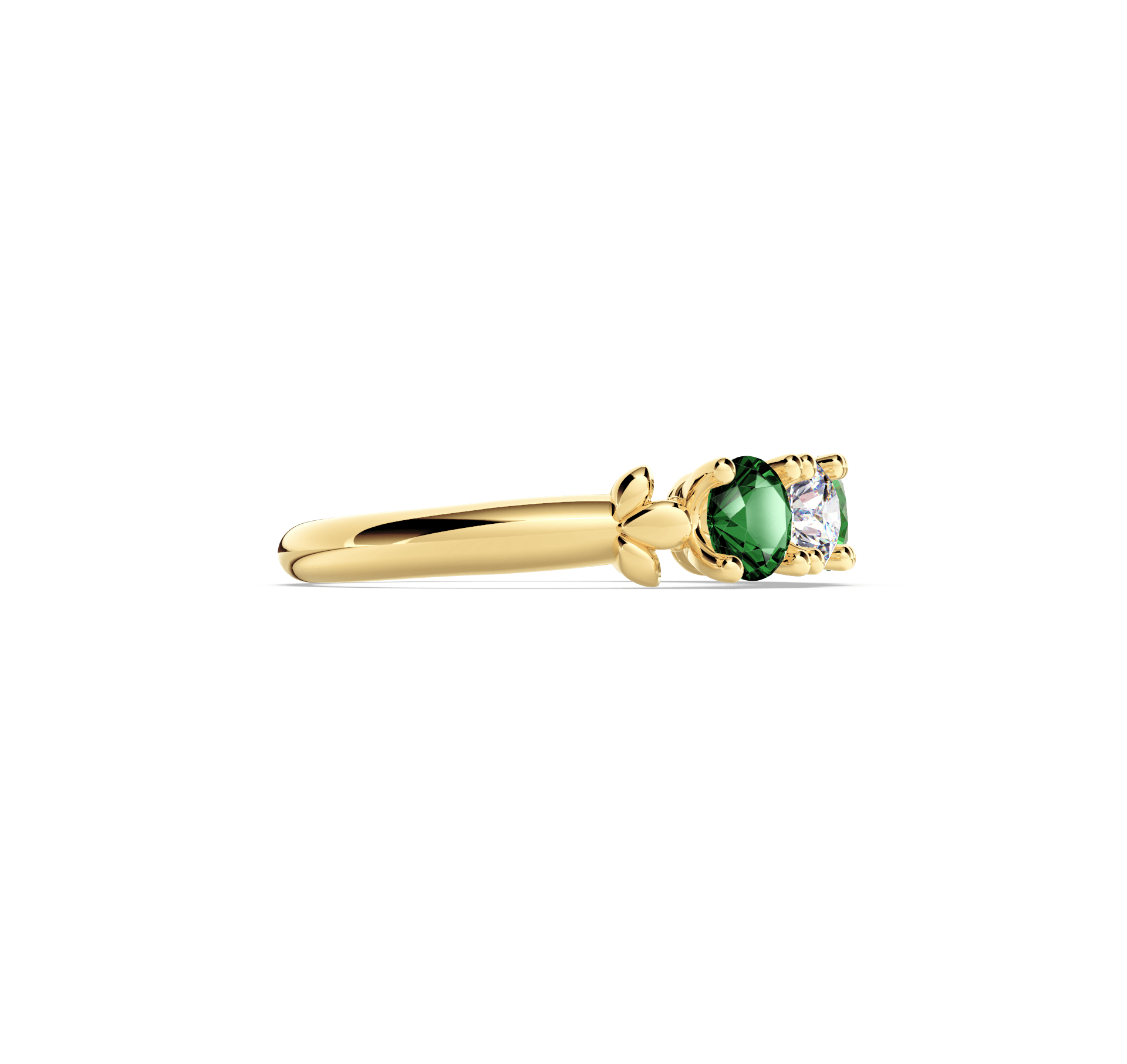 Protea Emerald and Diamond Eternity Ring