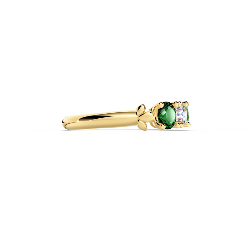 Protea Emerald and Diamond Eternity Ring