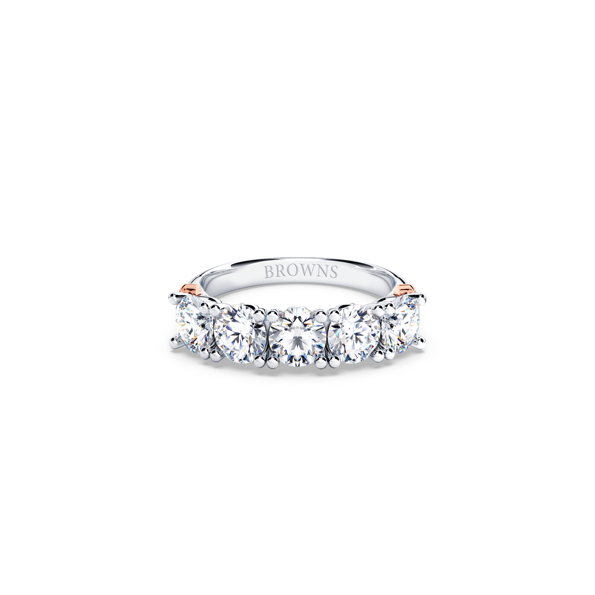 Protea 5-Stone Diamond Whispering Angel Eternity Ring