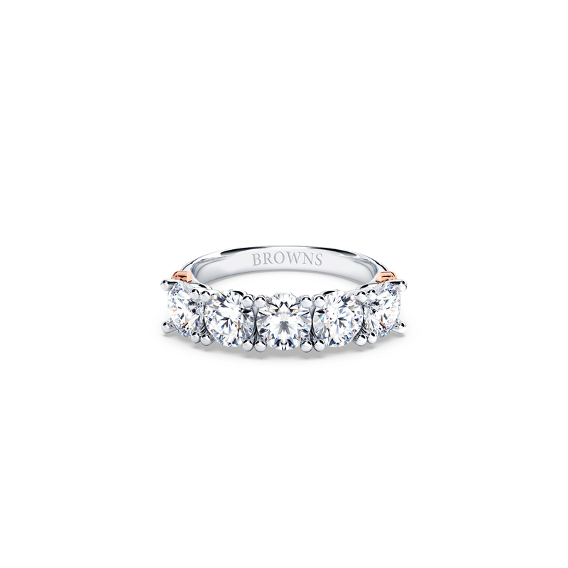 Protea 5-Stone Diamond Whispering Angel Eternity Ring