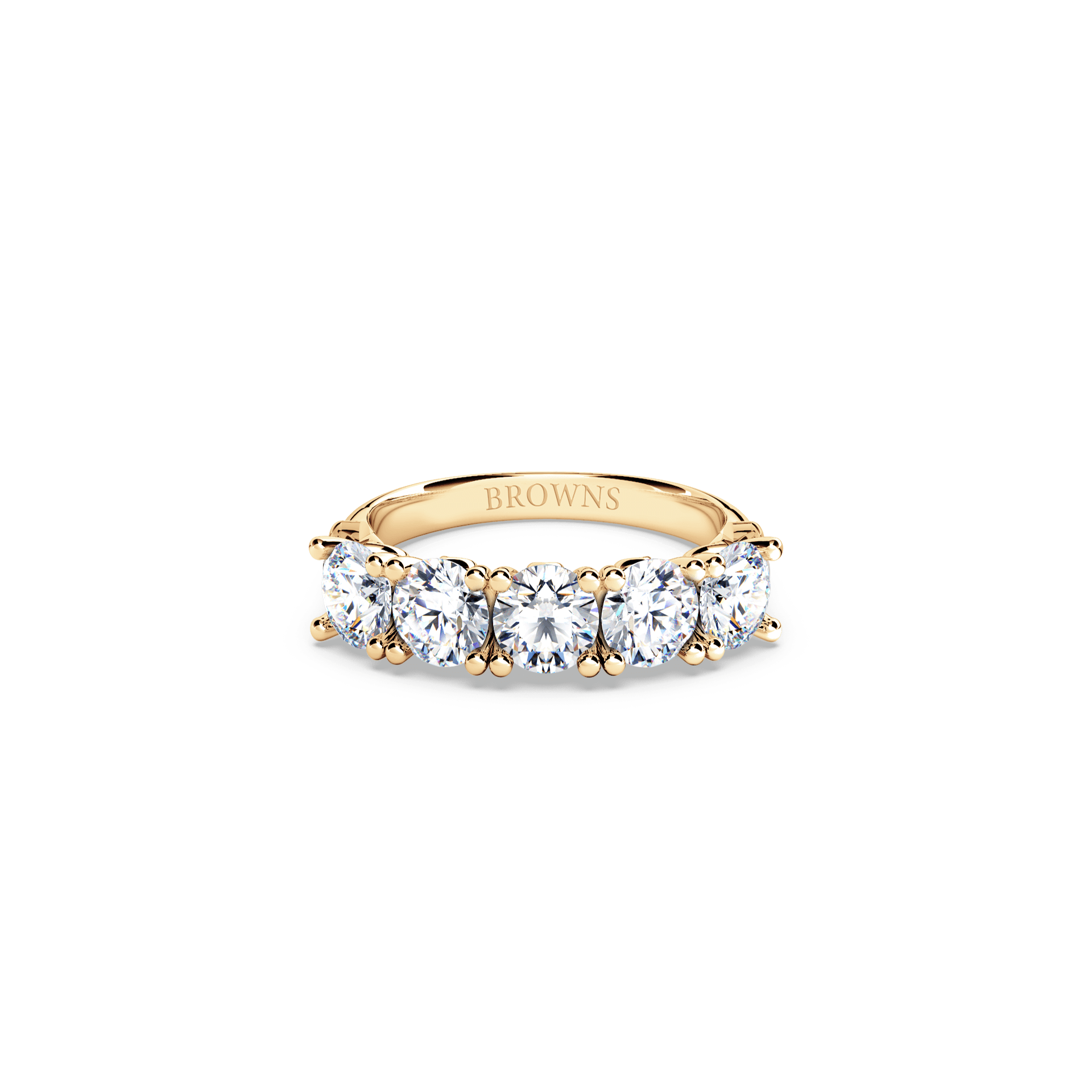 Protea 5-Stone Diamond Whispering Angel Eternity Ring