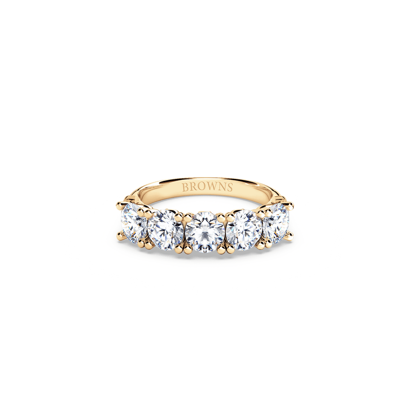 Protea 5-Stone Diamond Whispering Angel Eternity Ring