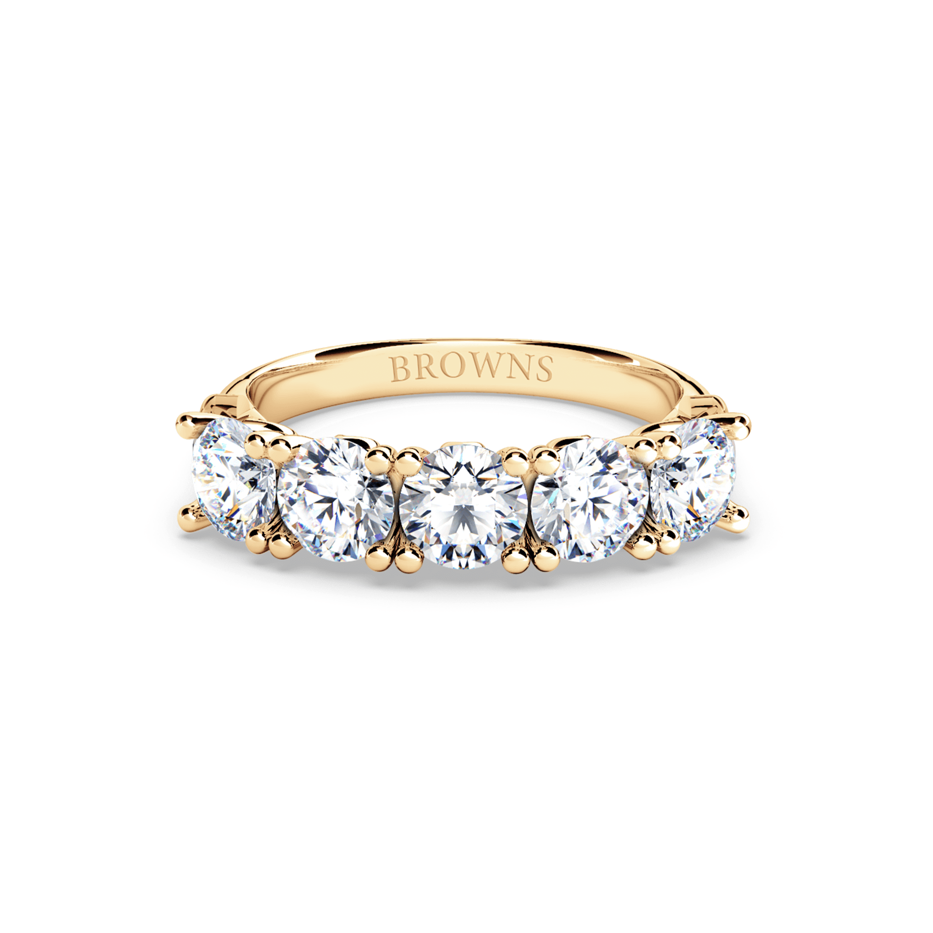 Protea 5-Stone Diamond Whispering Angel Eternity Ring