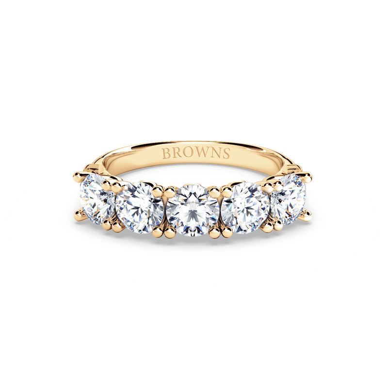 Protea 5-Stone Diamond Whispering Angel Eternity Ring