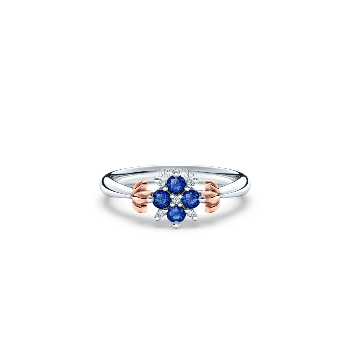 Blossom Blue Sapphire and Diamond Ring