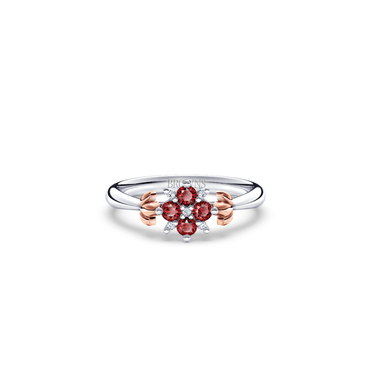 Blossom Ruby and Diamond Ring