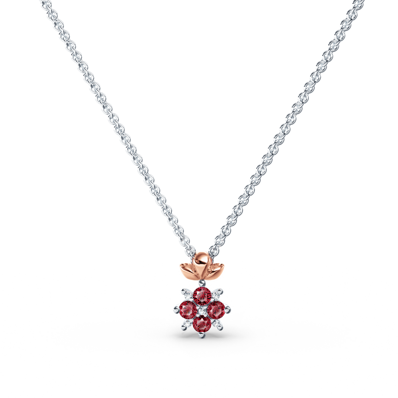 Blossom Ruby and Diamond Necklace