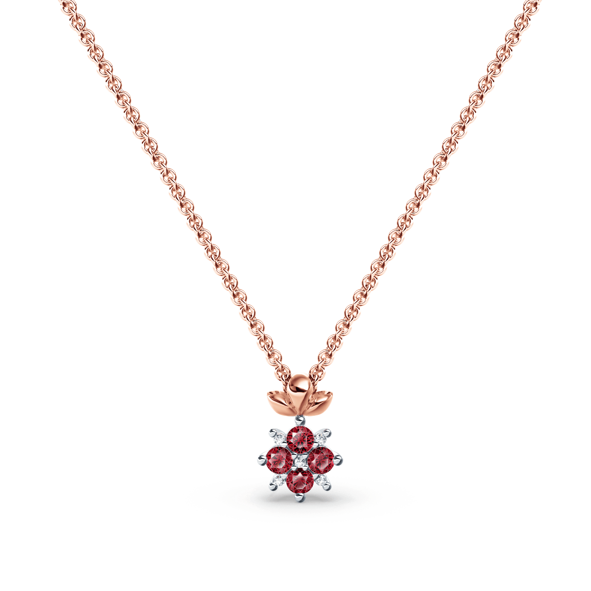 Blossom Ruby and Diamond Necklace