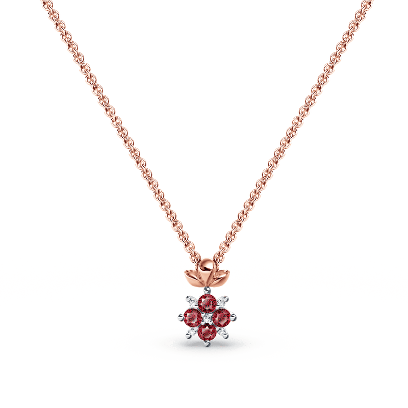 Blossom Ruby and Diamond Necklace