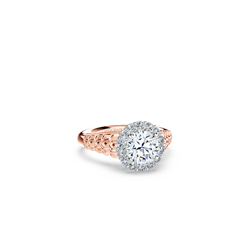 Angel Halo Chorus Round Brilliant Diamond Ring