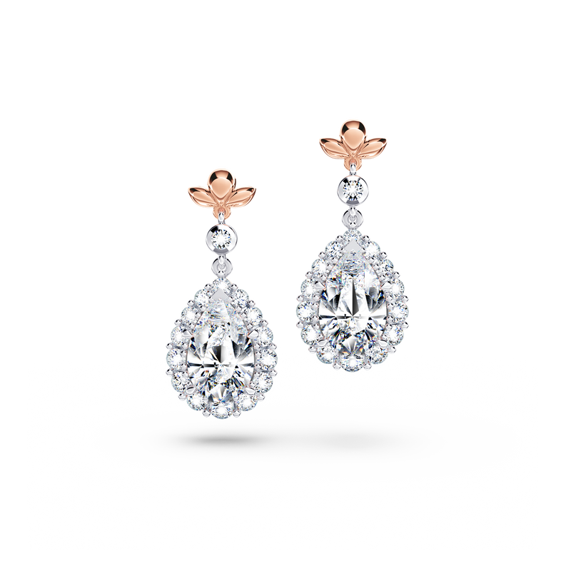 Original Angel Halo Diamond Earrings - Medium