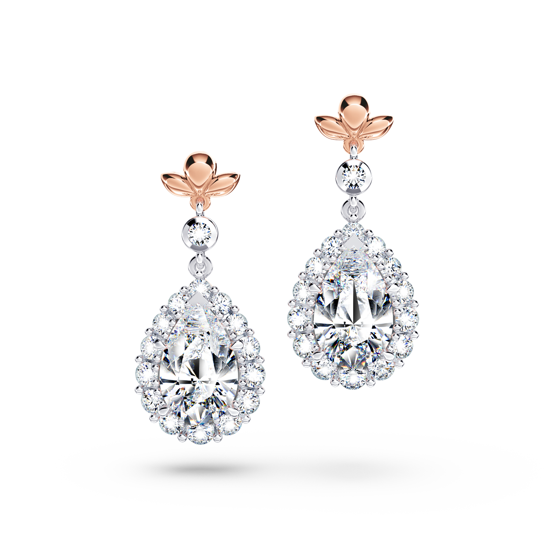 Original Angel Halo Diamond Earrings - Large