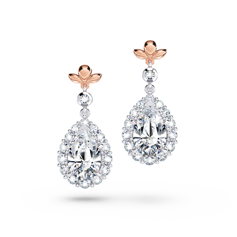 Original Angel Halo Diamond Earrings - Large