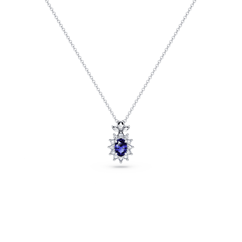 Protea Royal Tanzanite and Diamond Cluster Necklace