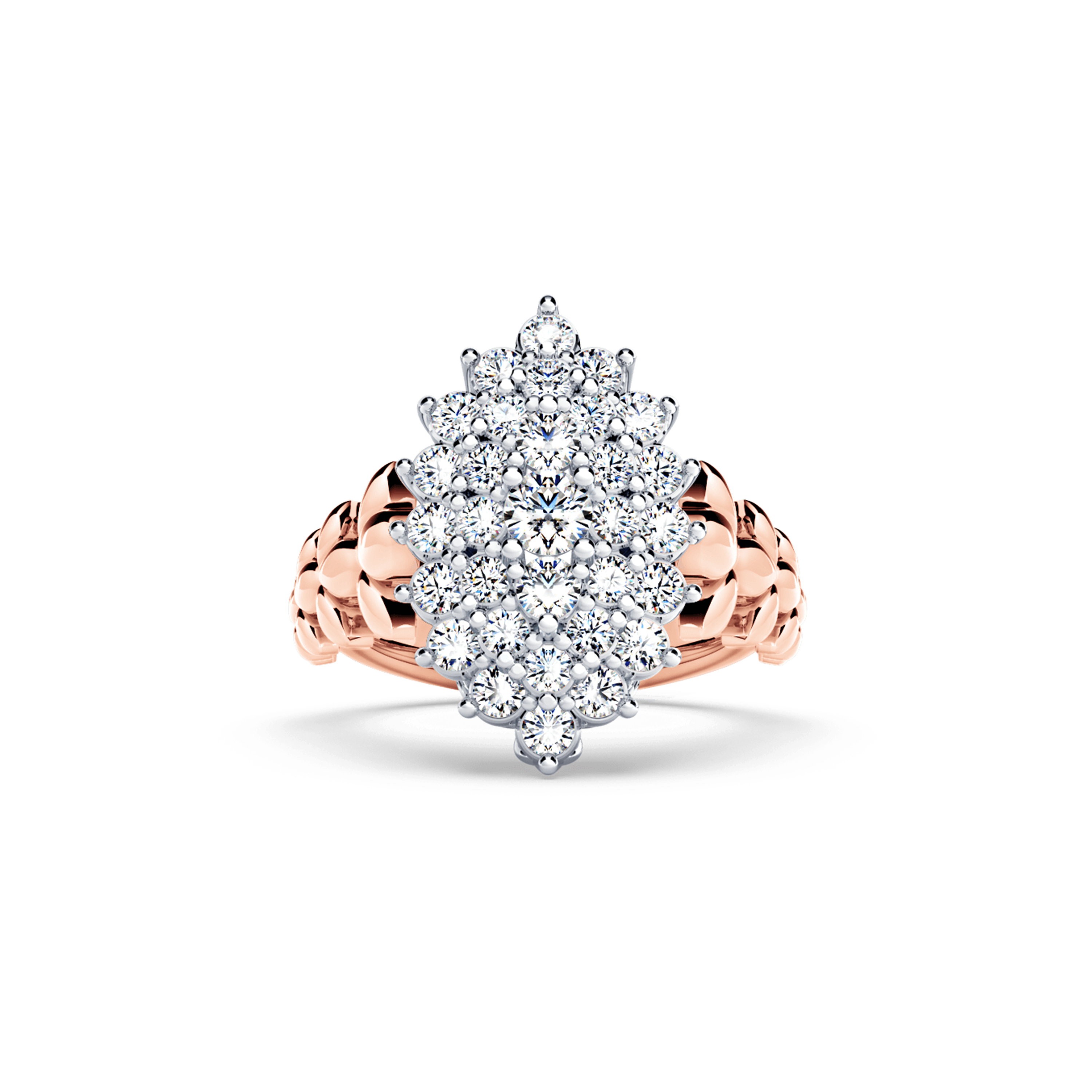 Womens Diamond Marquise Angel Cluster Ring | Rose Gold – BROWNS