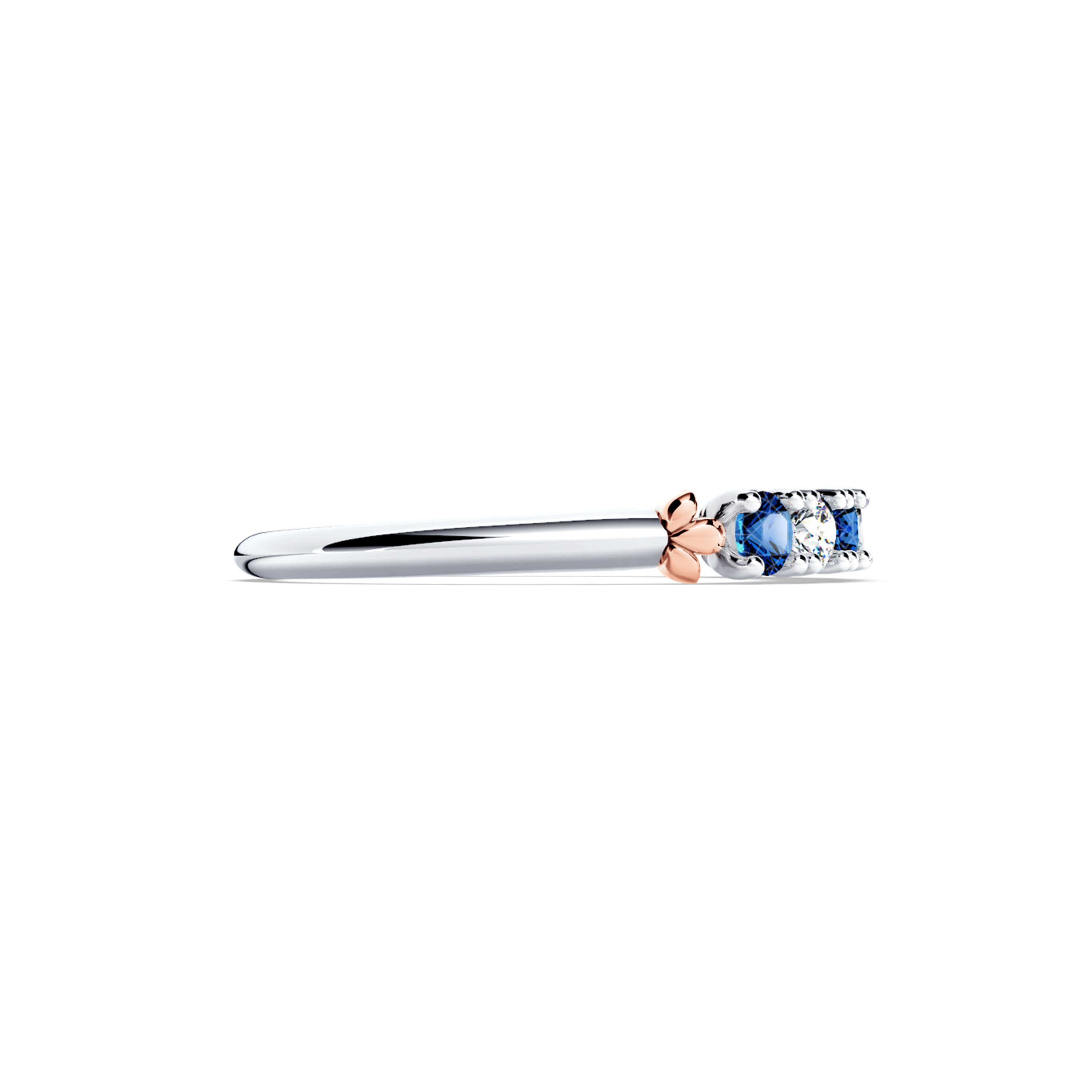 Protea Blue Sapphire and Diamond Eternity Ring