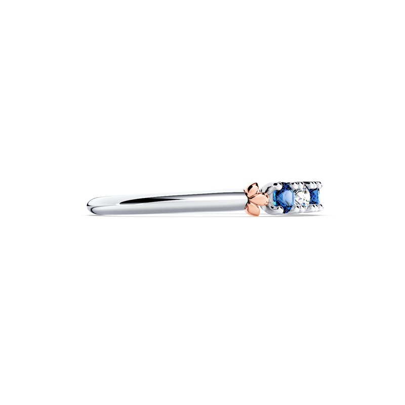 Protea Blue Sapphire and Diamond Eternity Ring