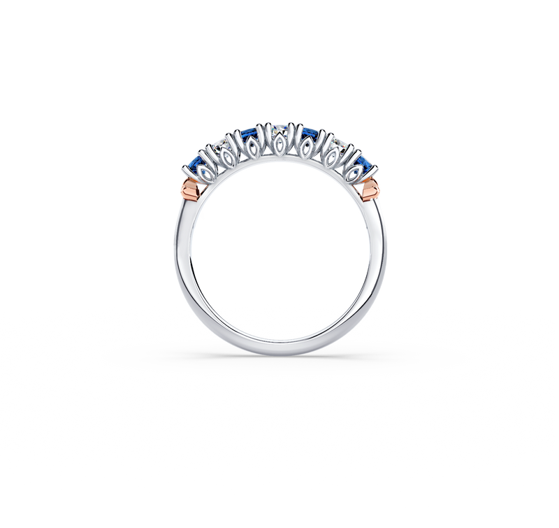 Protea Blue Sapphire and Diamond Eternity Ring