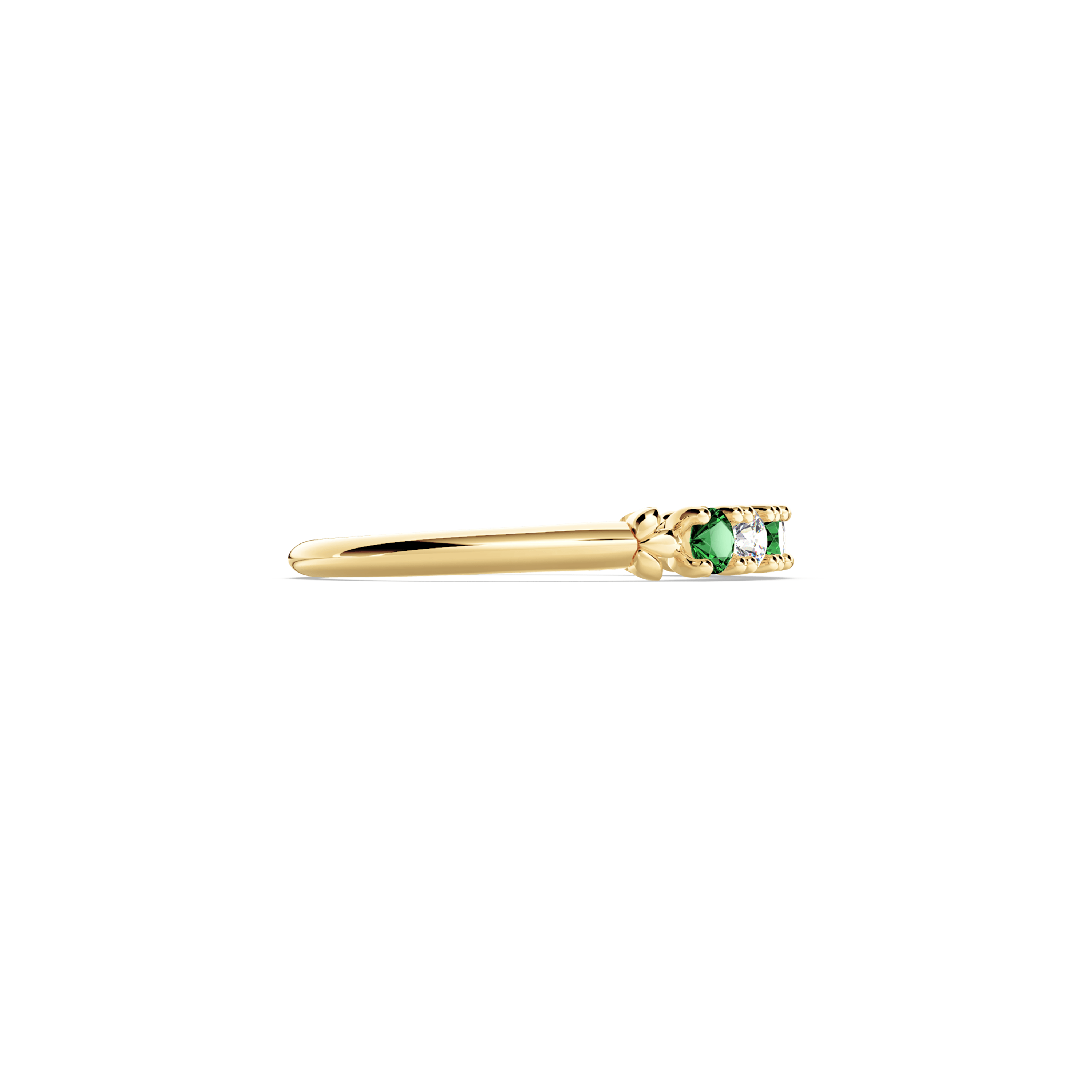 Protea Emerald and Diamond Eternity Ring