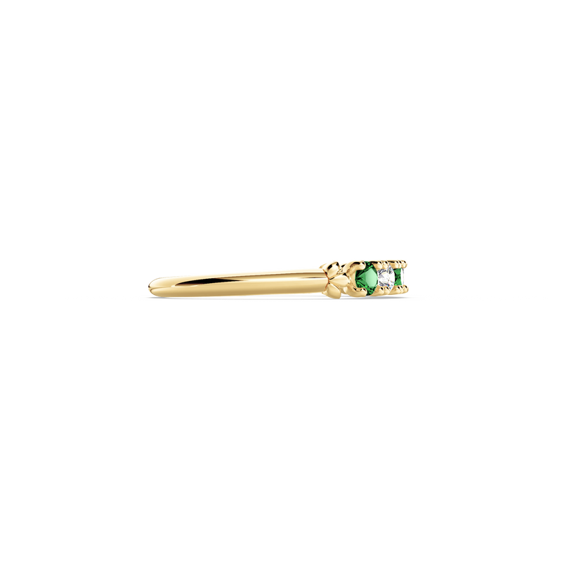 Protea Emerald and Diamond Eternity Ring