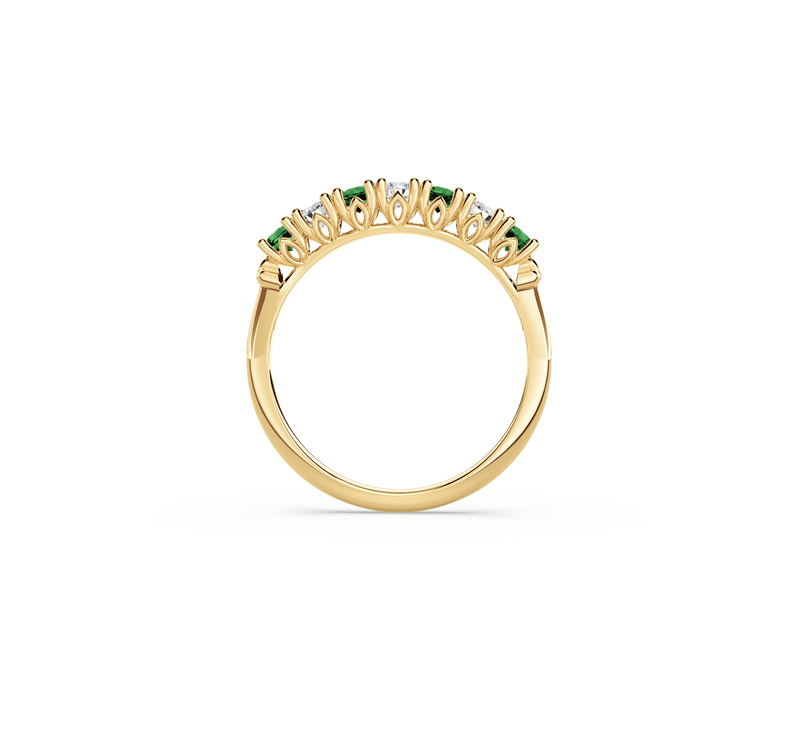 Protea Emerald and Diamond Eternity Ring