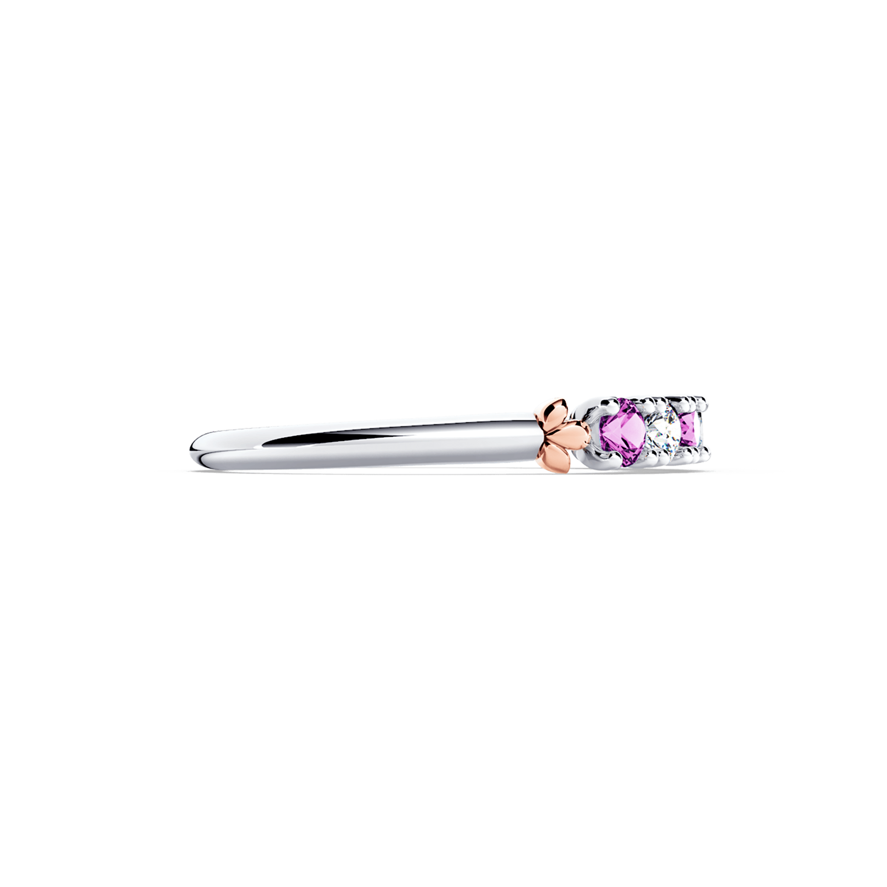 Protea Pink Sapphire and Diamond Eternity Ring