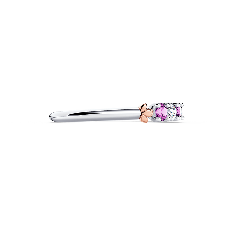 Protea Pink Sapphire and Diamond Eternity Ring