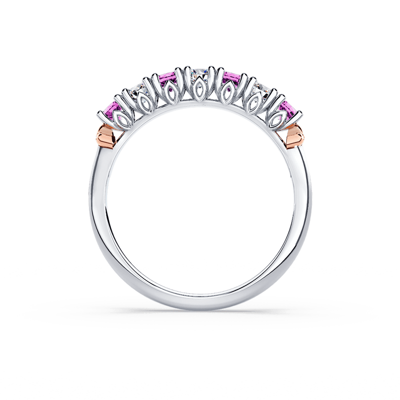 Protea Pink Sapphire and Diamond Eternity Ring