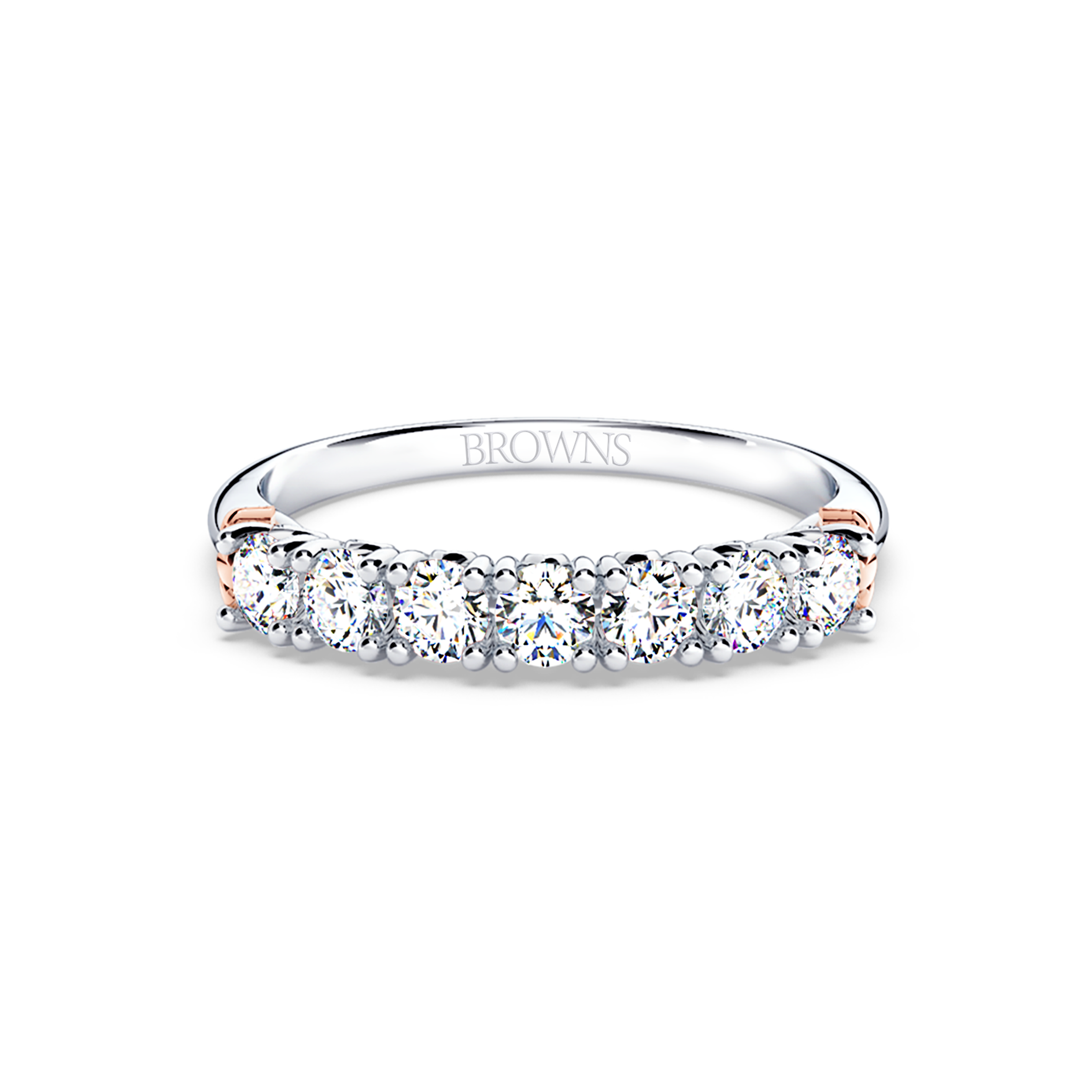 Protea 7-Stone Diamond Whispering Angel Eternity Ring | Platinum – BROWNS