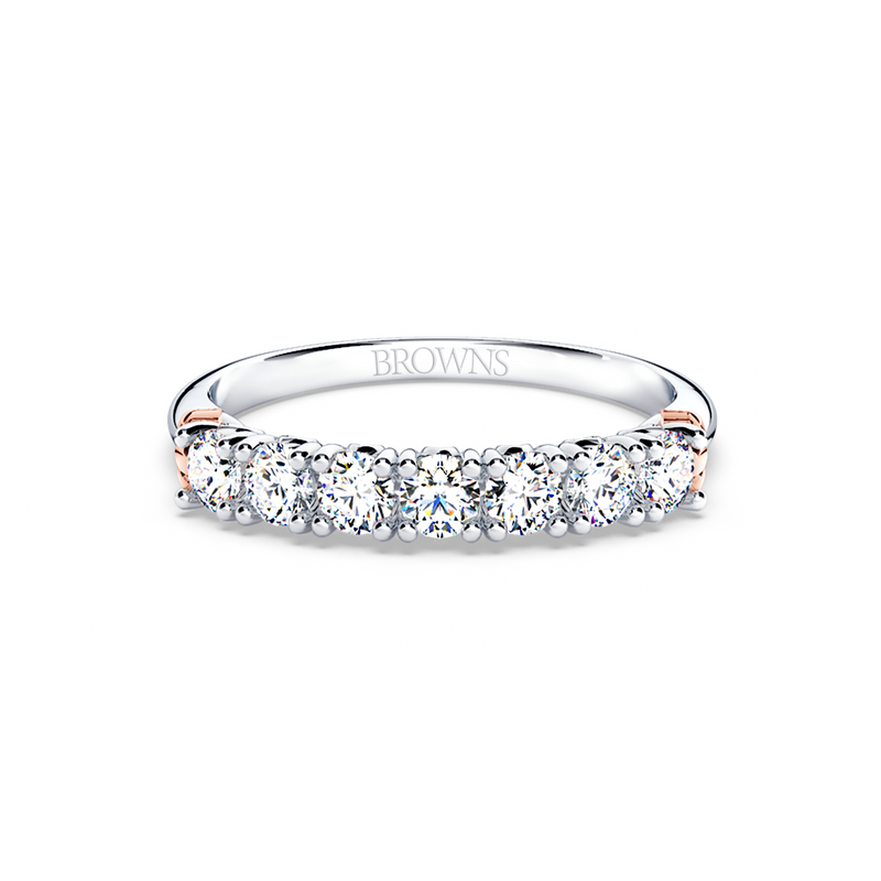 Protea 7-Stone Diamond Whispering Angel Eternity Ring