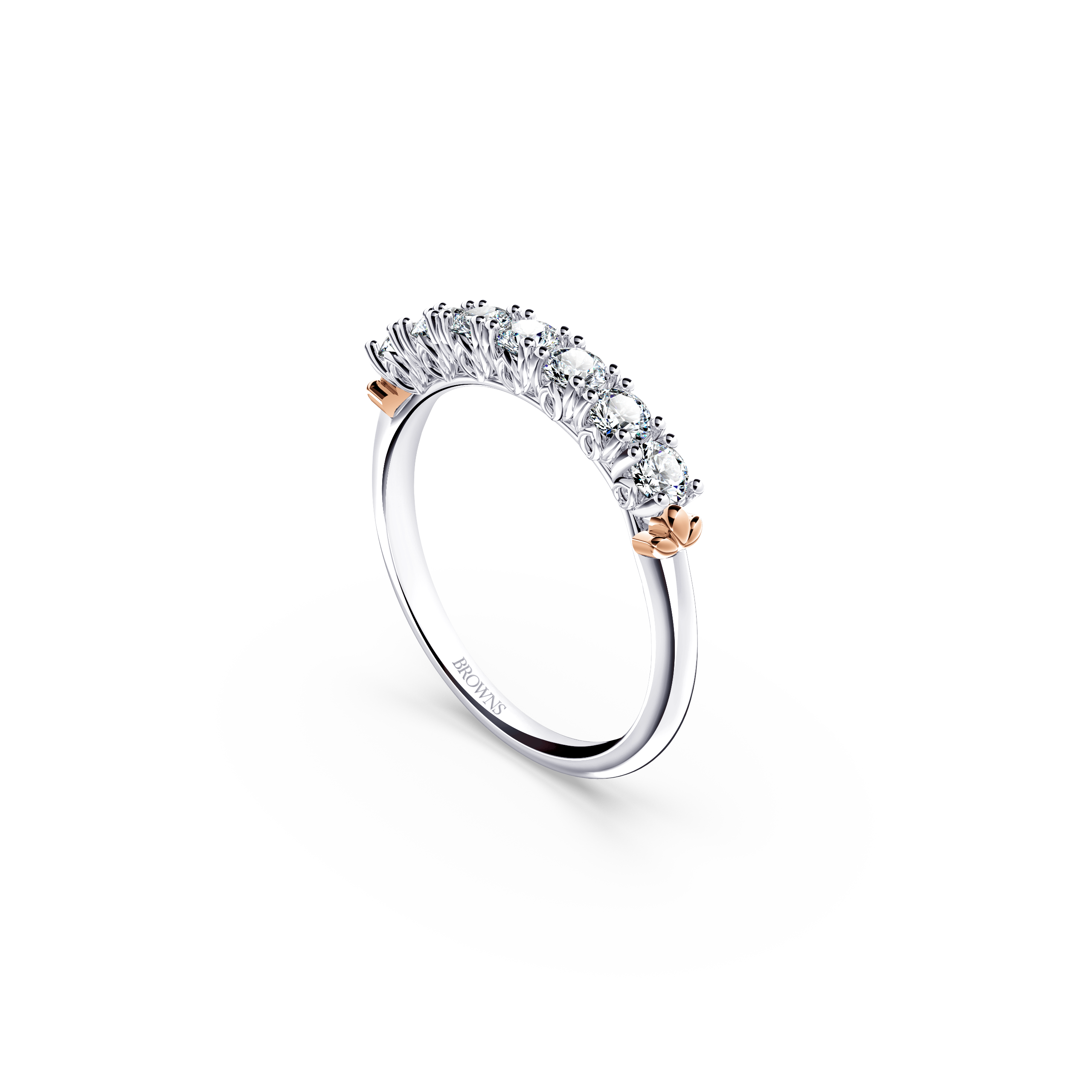 Protea 7-Stone Diamond Whispering Angel Eternity Ring
