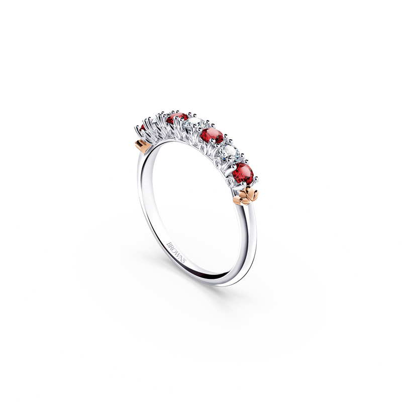 Protea Ruby and Diamond Eternity Ring
