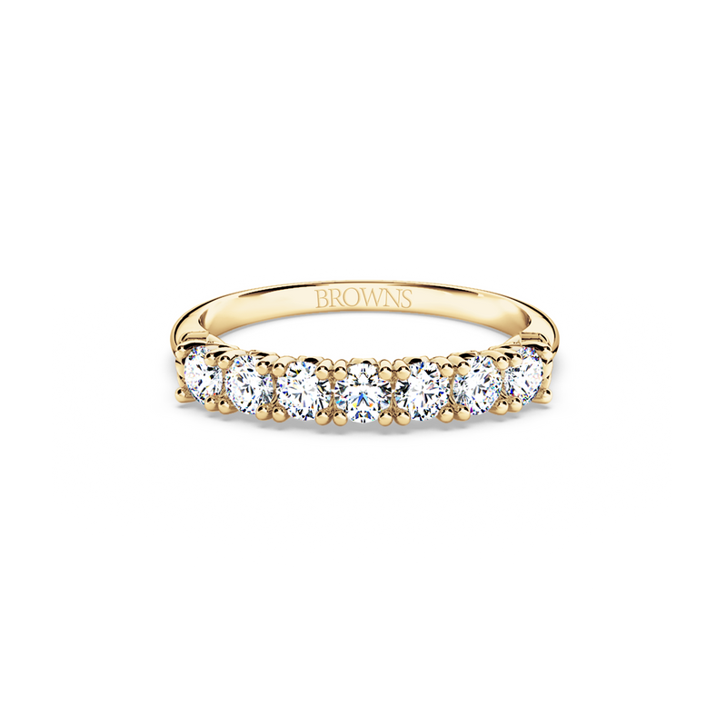 Protea 7-Stone Diamond Whispering Angel Eternity Ring