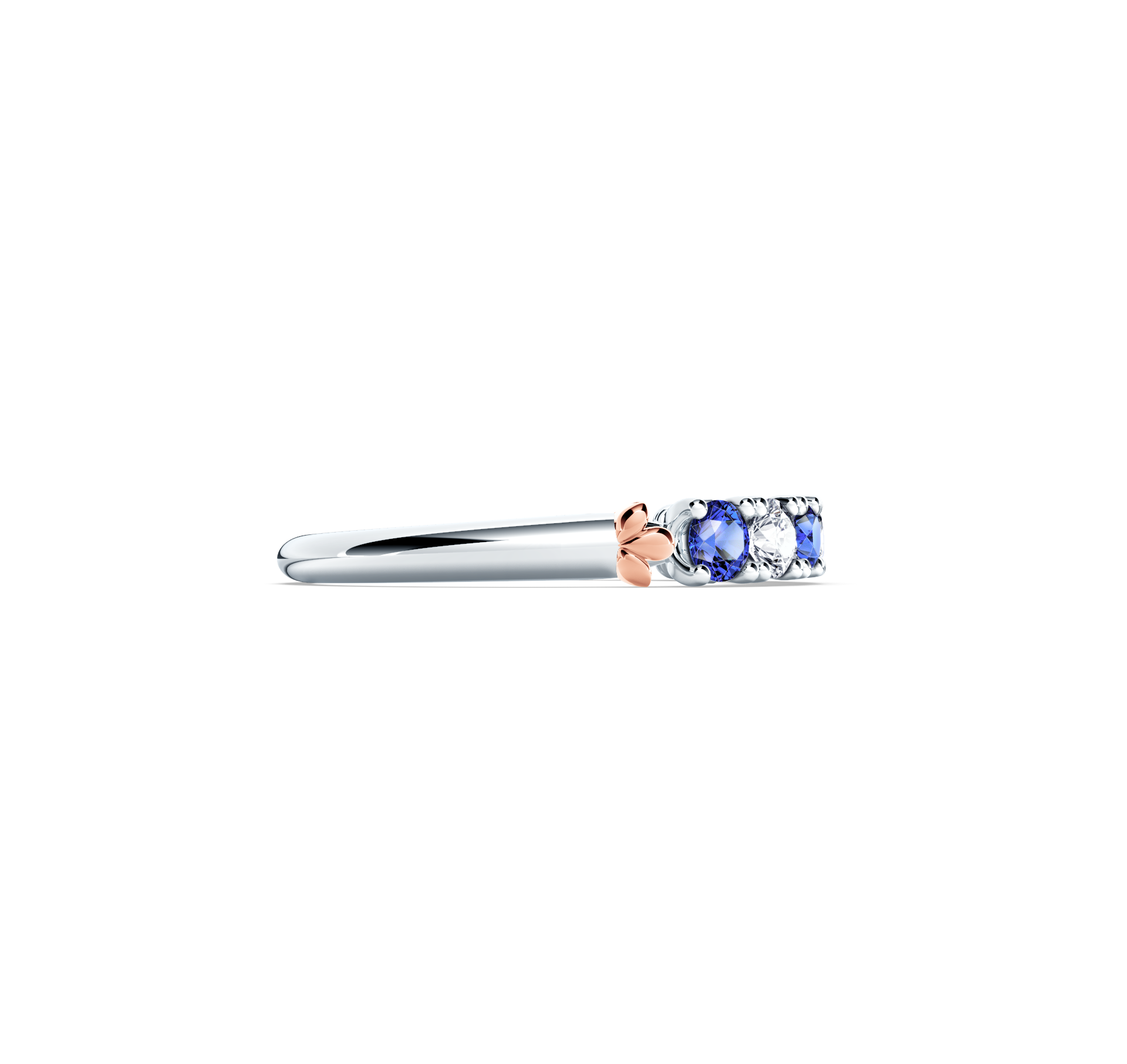 Protea Blue Sapphire and Diamond Eternity Ring