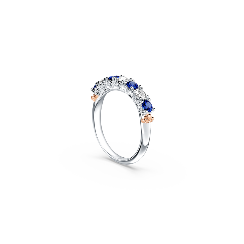 Protea Blue Sapphire and Diamond Eternity Ring