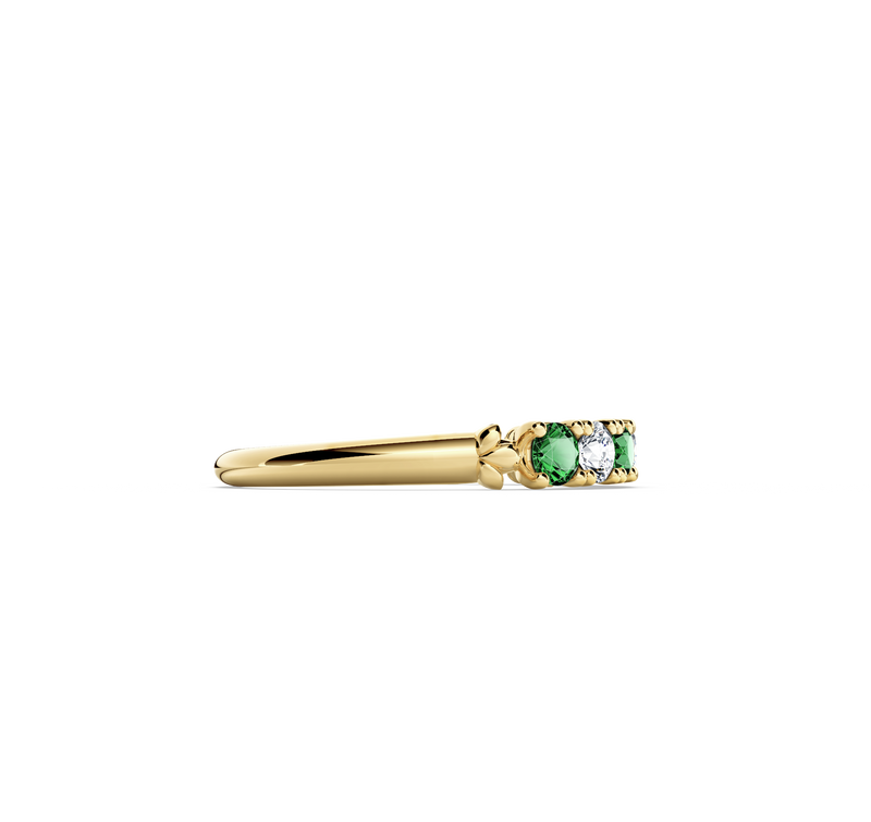 Protea Emerald and Diamond Eternity Ring
