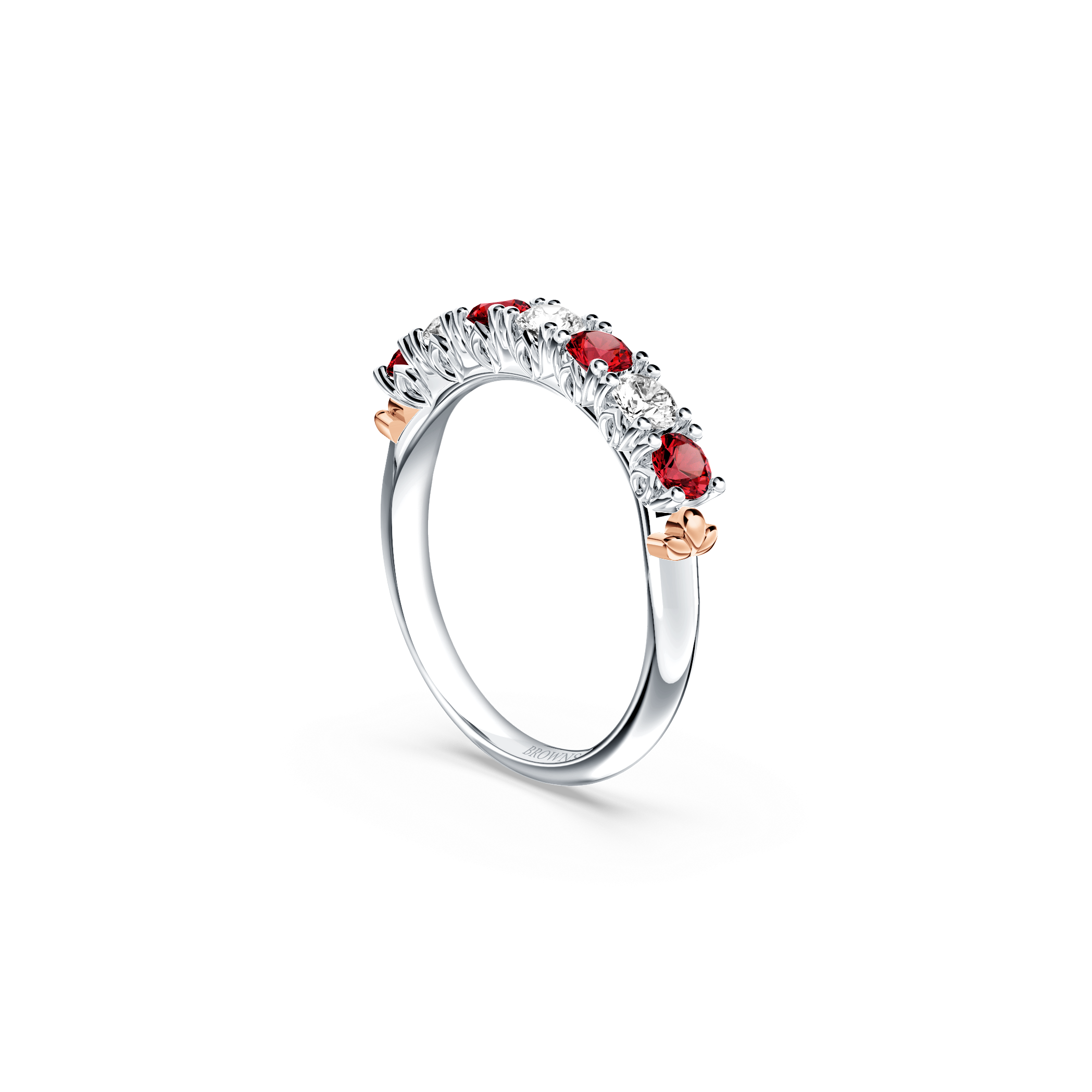 Protea Ruby and Diamond Eternity Ring