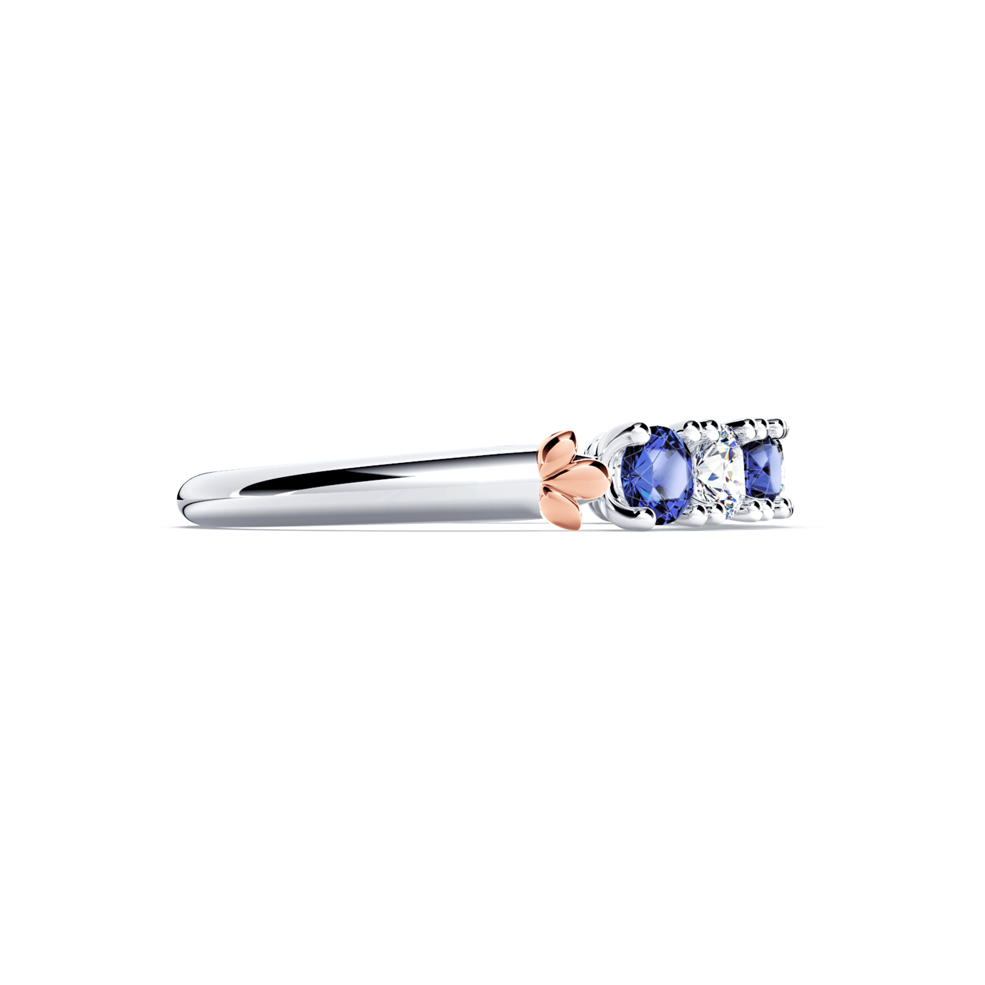 Protea Blue Sapphire and Diamond Eternity Ring