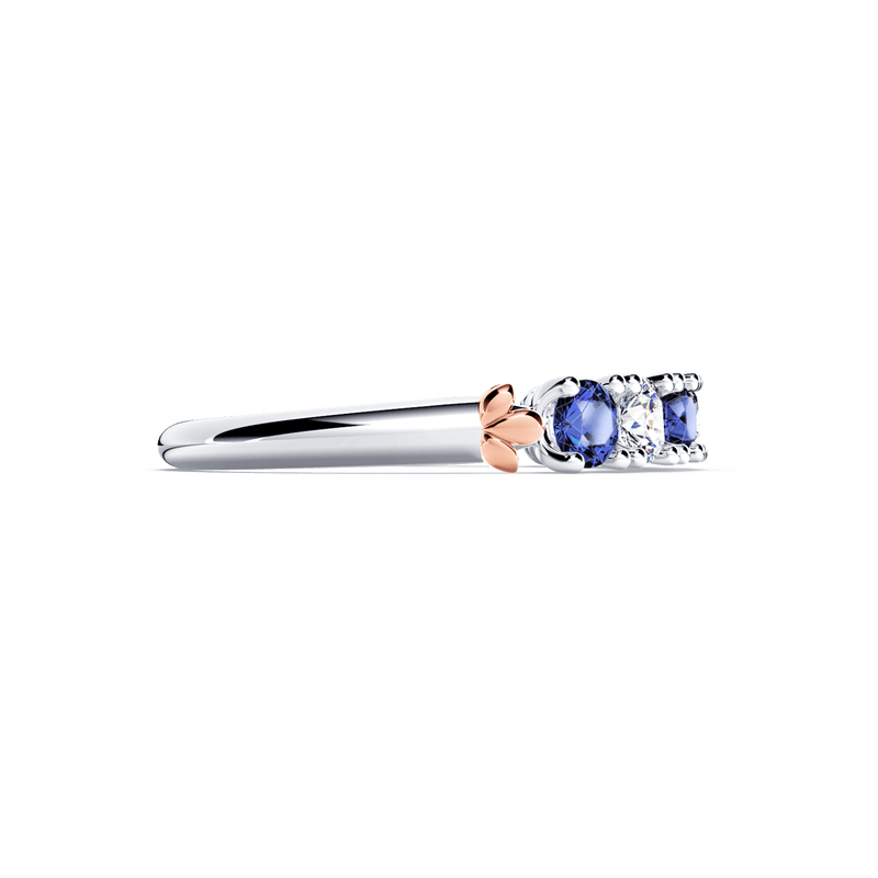 Protea Blue Sapphire and Diamond Eternity Ring