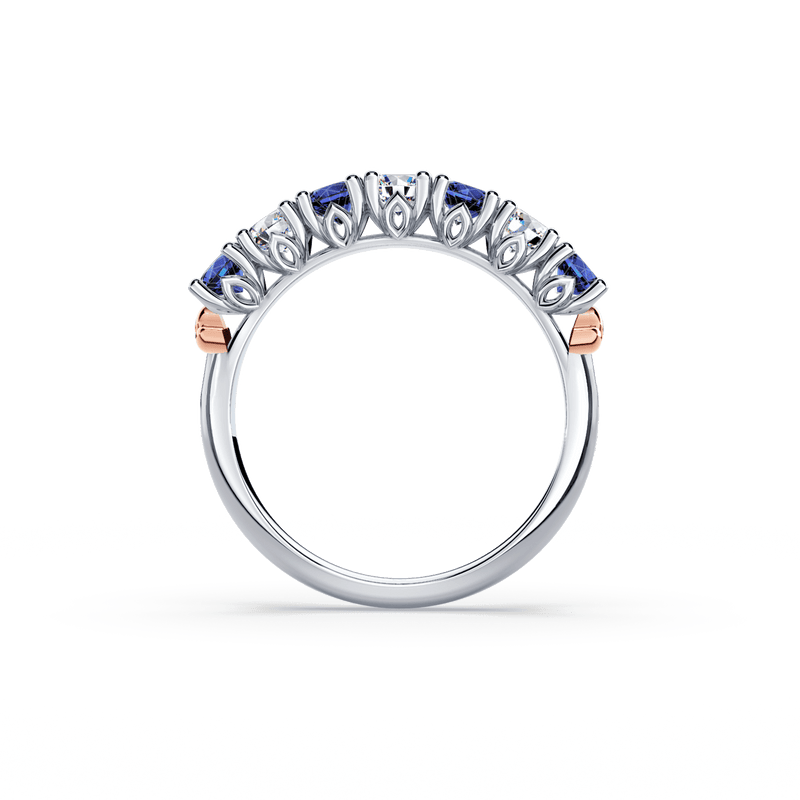 Protea Blue Sapphire and Diamond Eternity Ring