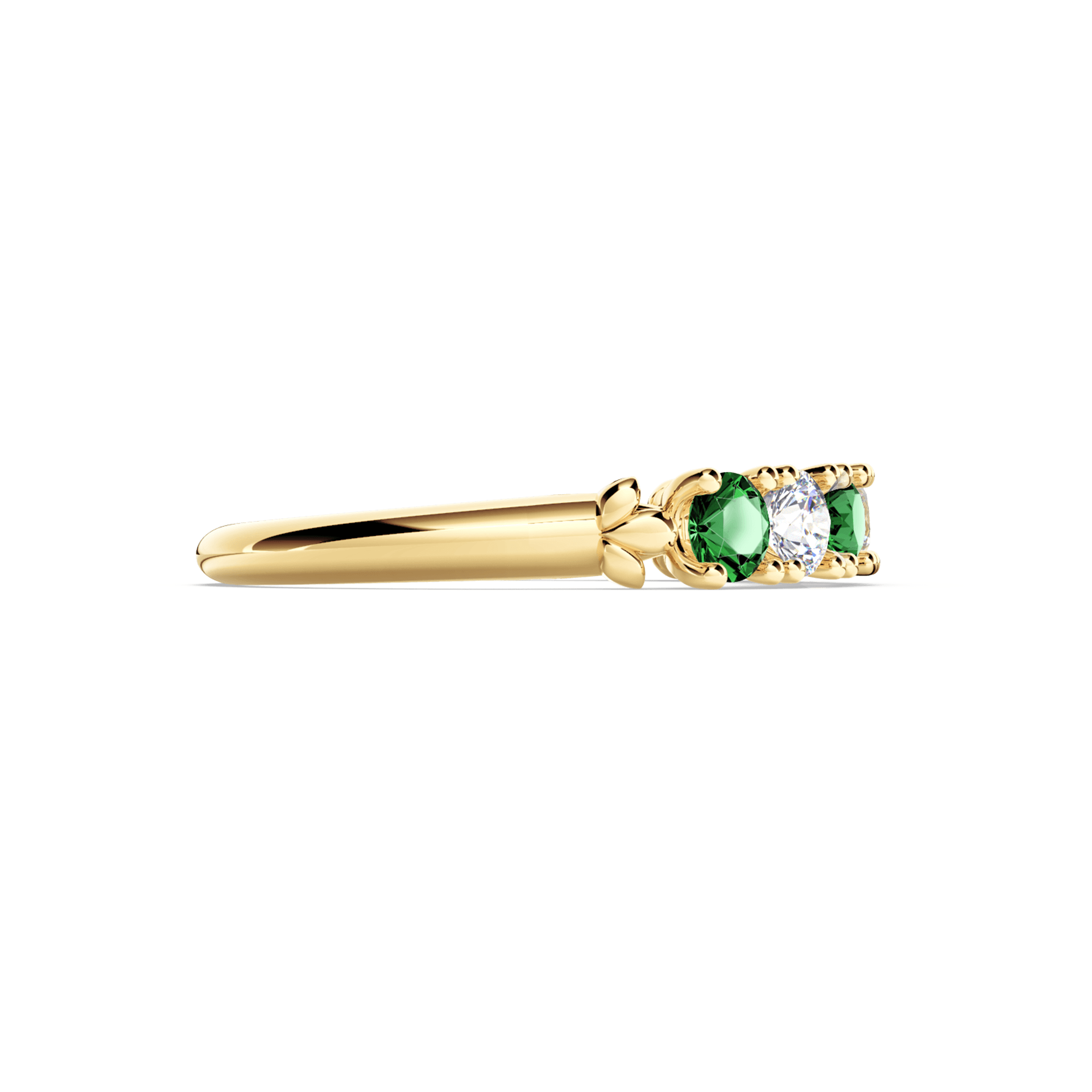 Protea Emerald and Diamond Eternity Ring