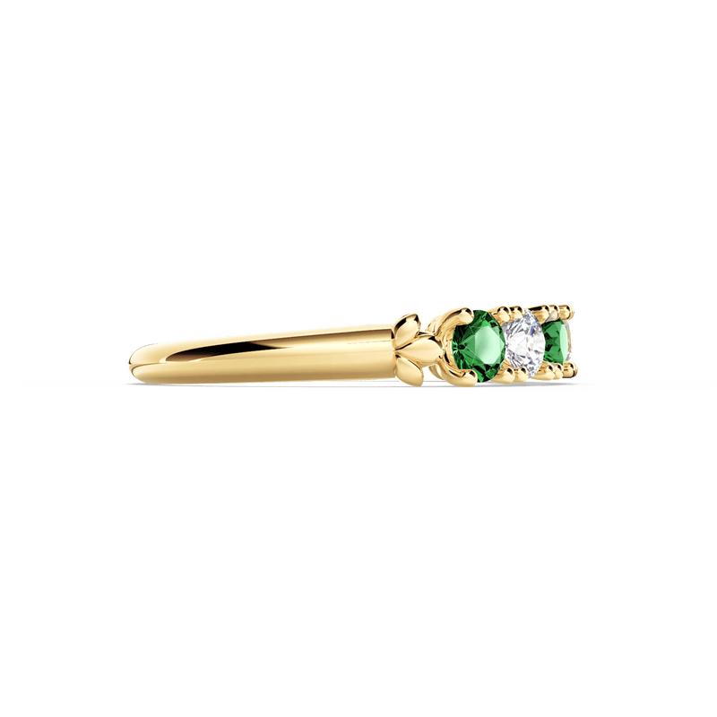 Protea Emerald and Diamond Eternity Ring