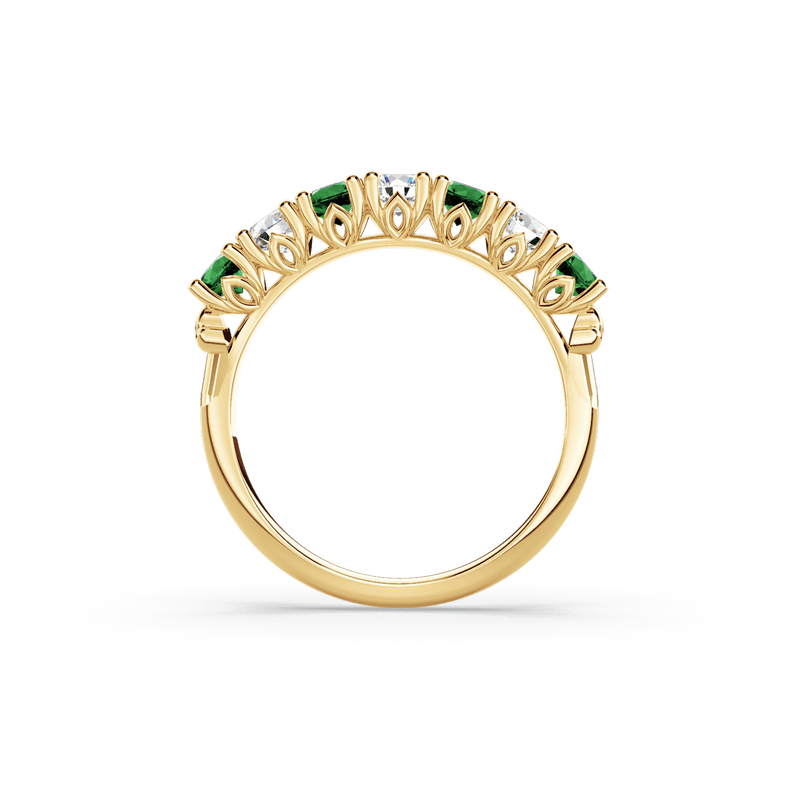 Protea Emerald and Diamond Eternity Ring