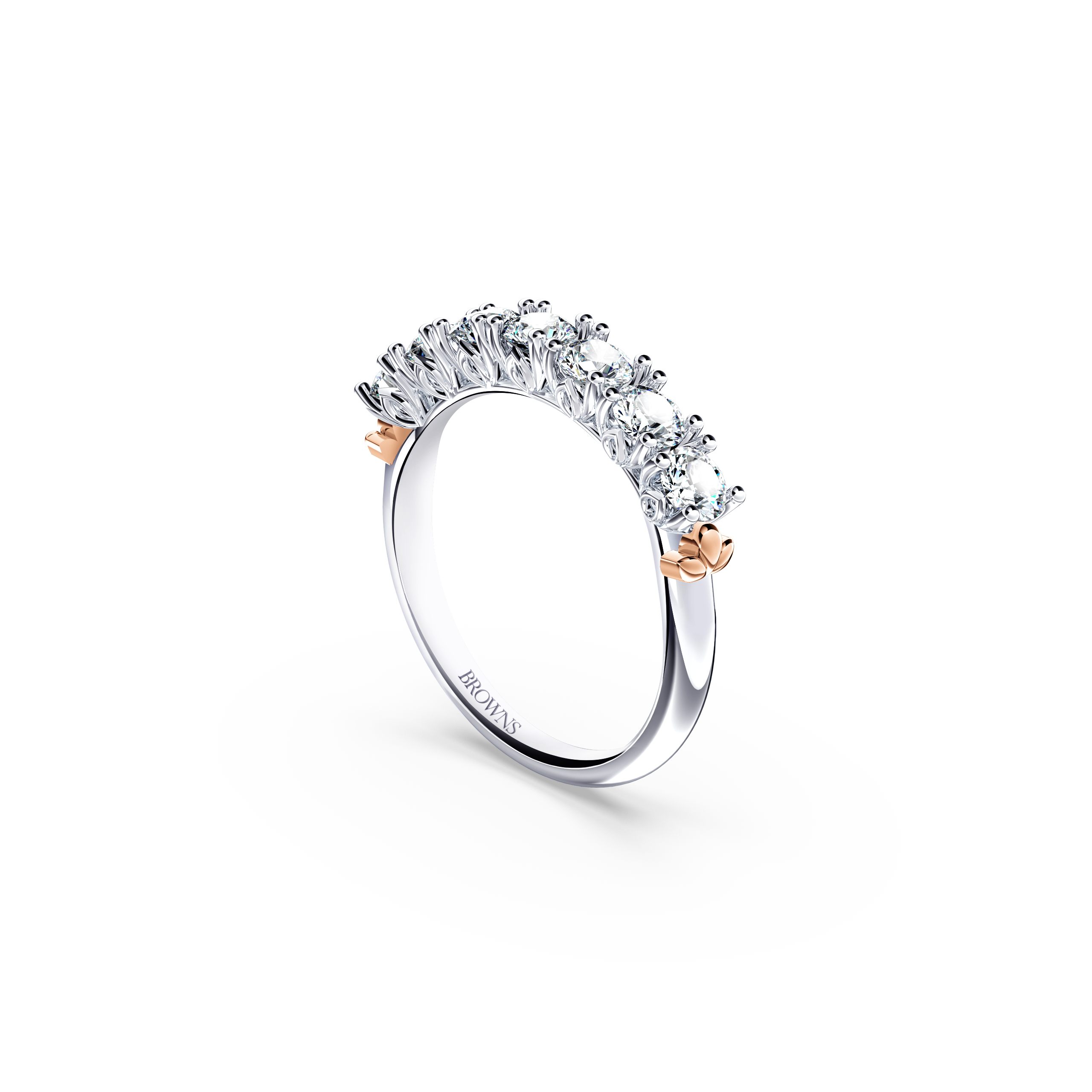 Protea 7-Stone Diamond Whispering Angel Eternity Ring